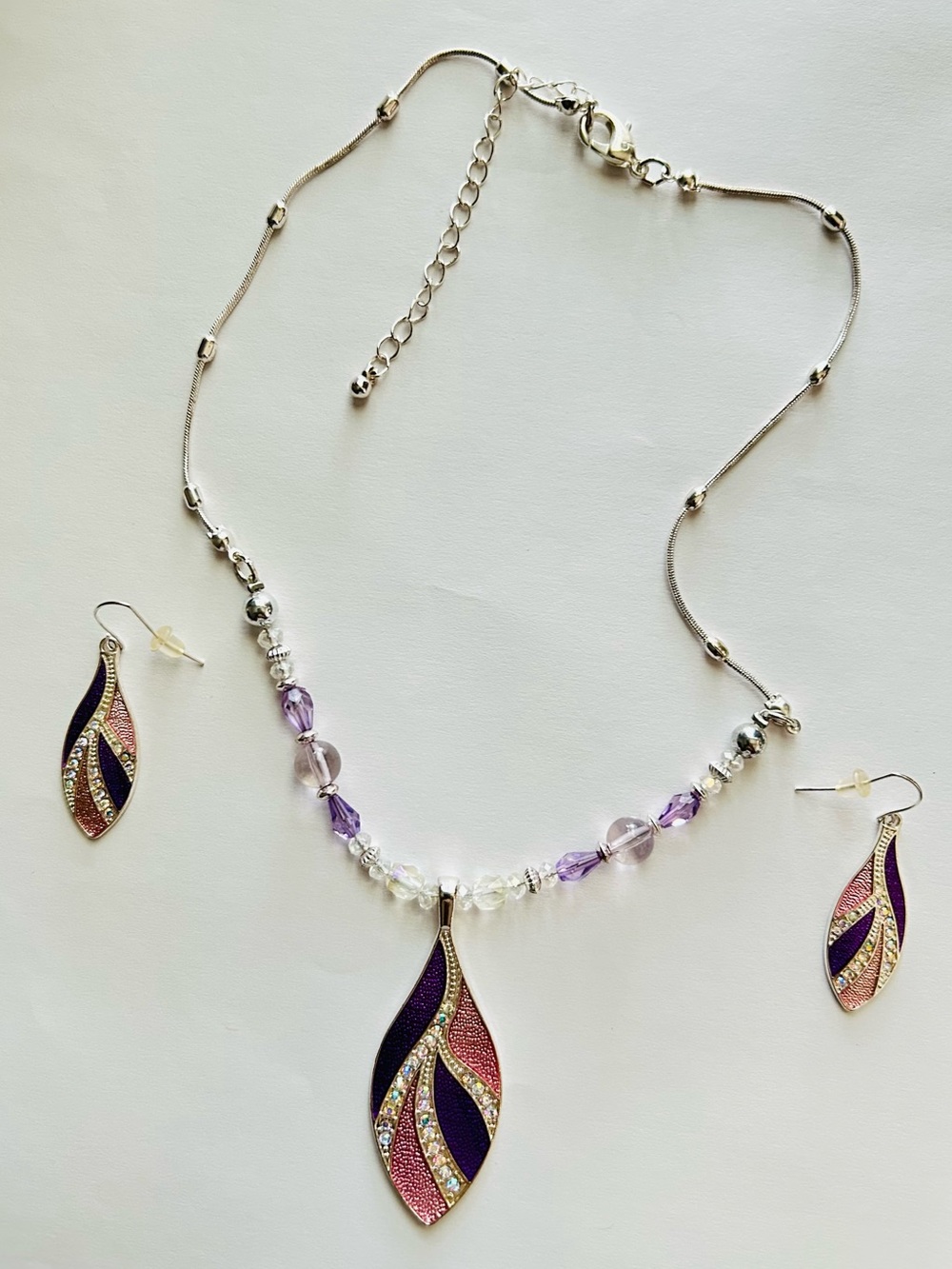 Kim Rogers Jewelry 15” Necklace & Earrings Set